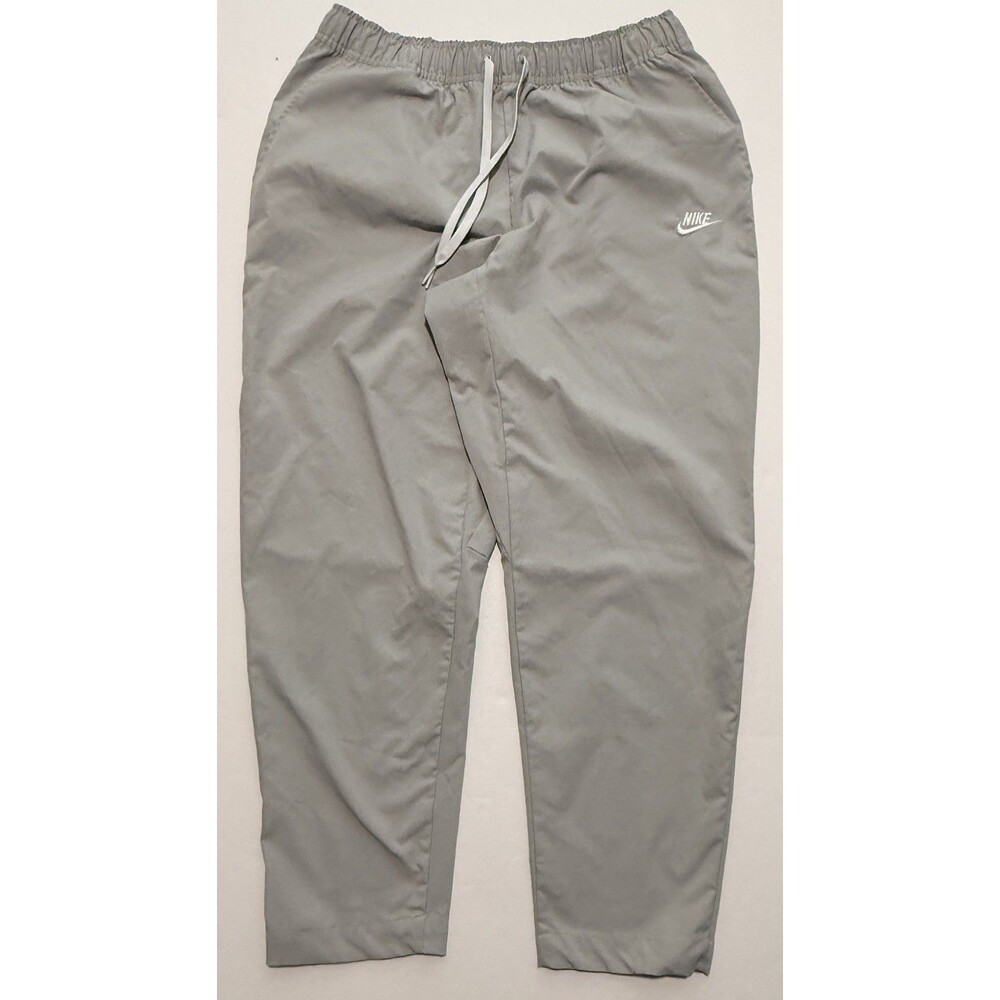 Nike Pants Mens XL Extra Large Gray Club Woven Tapered Leg Trouser Drawstring